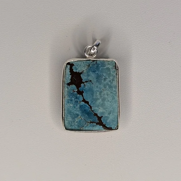 Turquoise Pendant S925 Sterling Silver - Picture 3 of 3